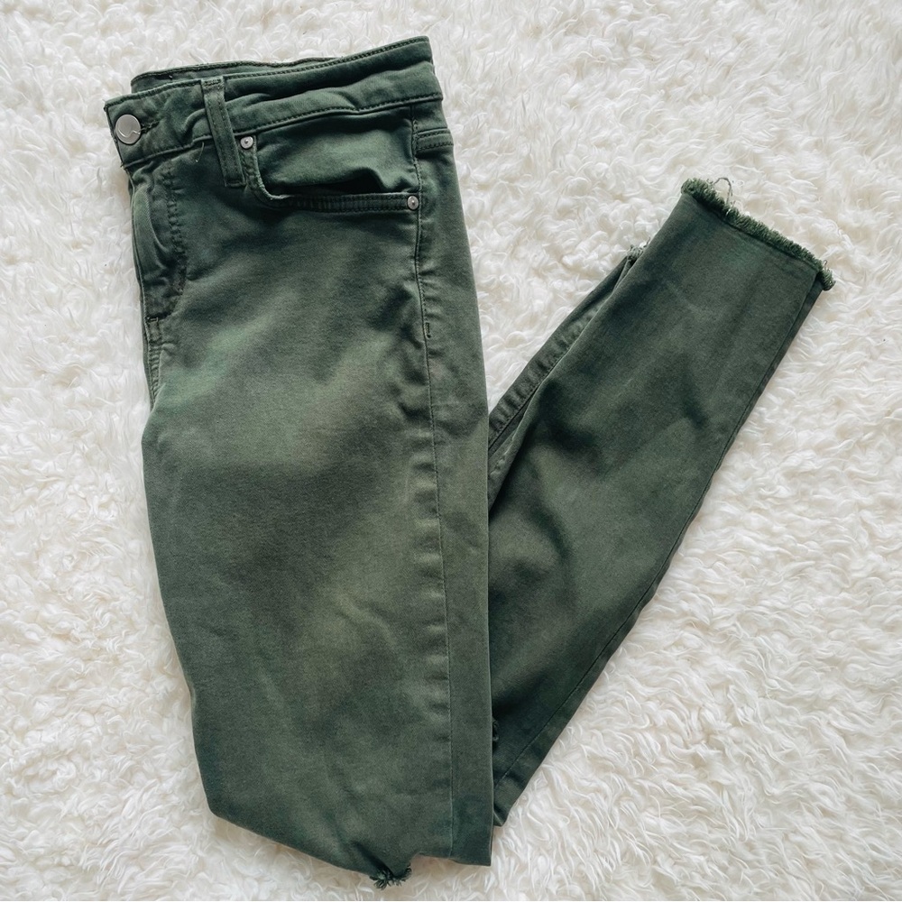 JOE’S Skinny Ankle Light Olive Distressed Jeans Size 28